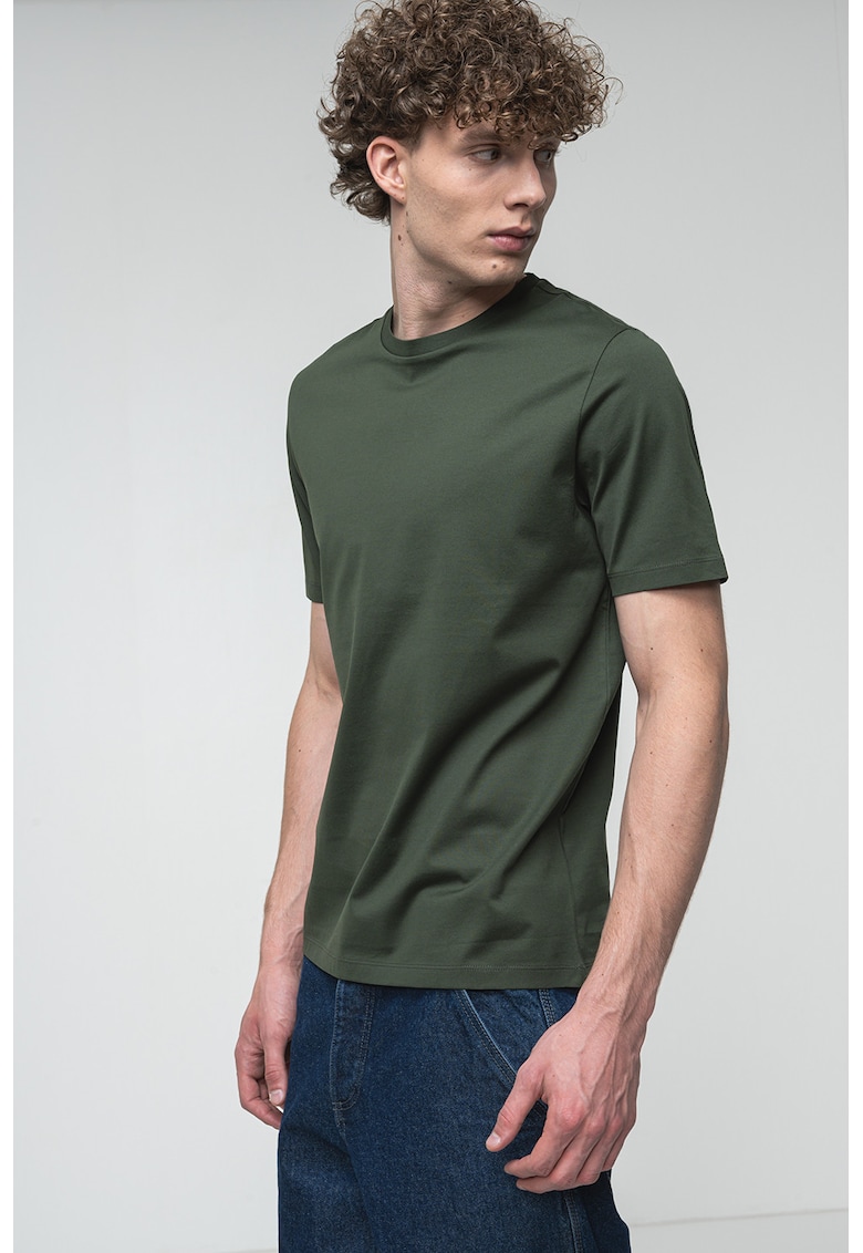Oferte la Tricou slim-fit Dimerstee - Verde padure