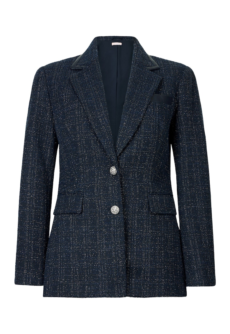 Oferte la Sacou slim fit cu insertii stralucitoare - Albastru inchis