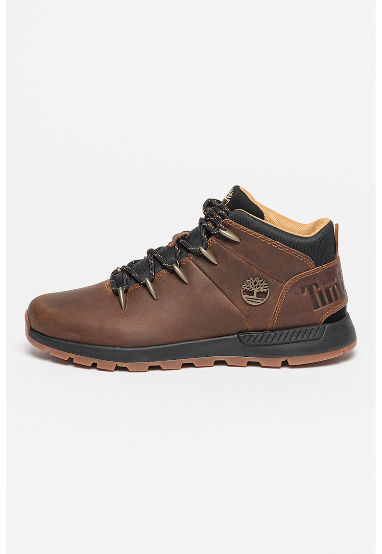 Oferte la Pantofi sport de piele si material textil Sprint Trekker - Maro inchis/Negru