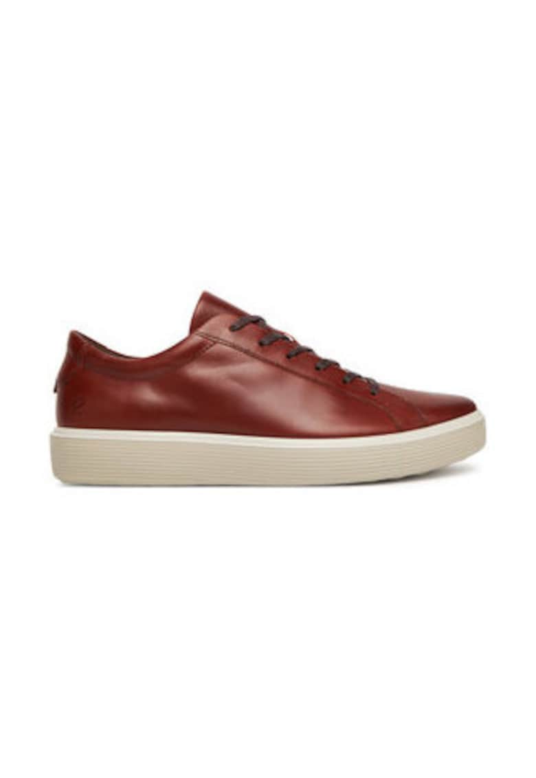 Oferte la Tenisi barbati 305538154 -  Piele naturala - Visiniu