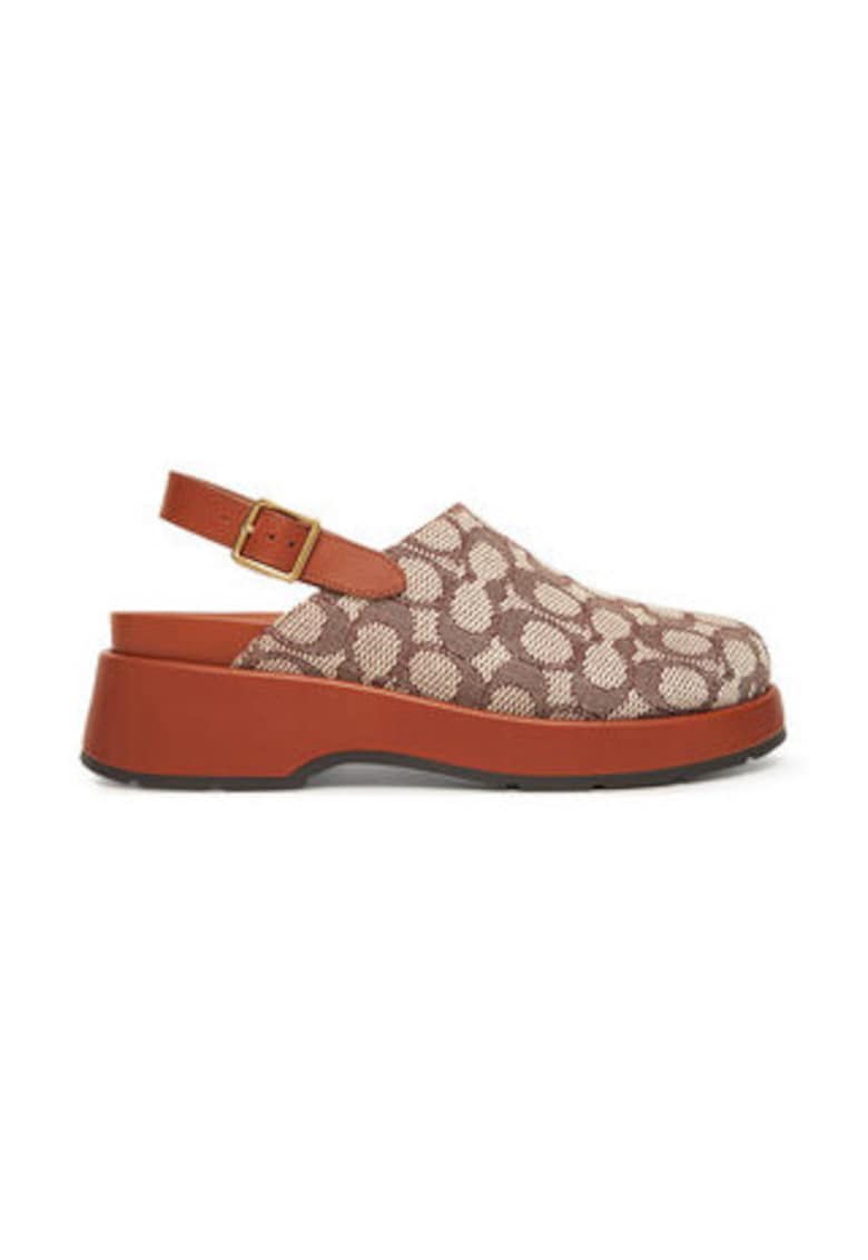 Oferte la Saboti pentru dama -  305523112 - textil - maro/bej