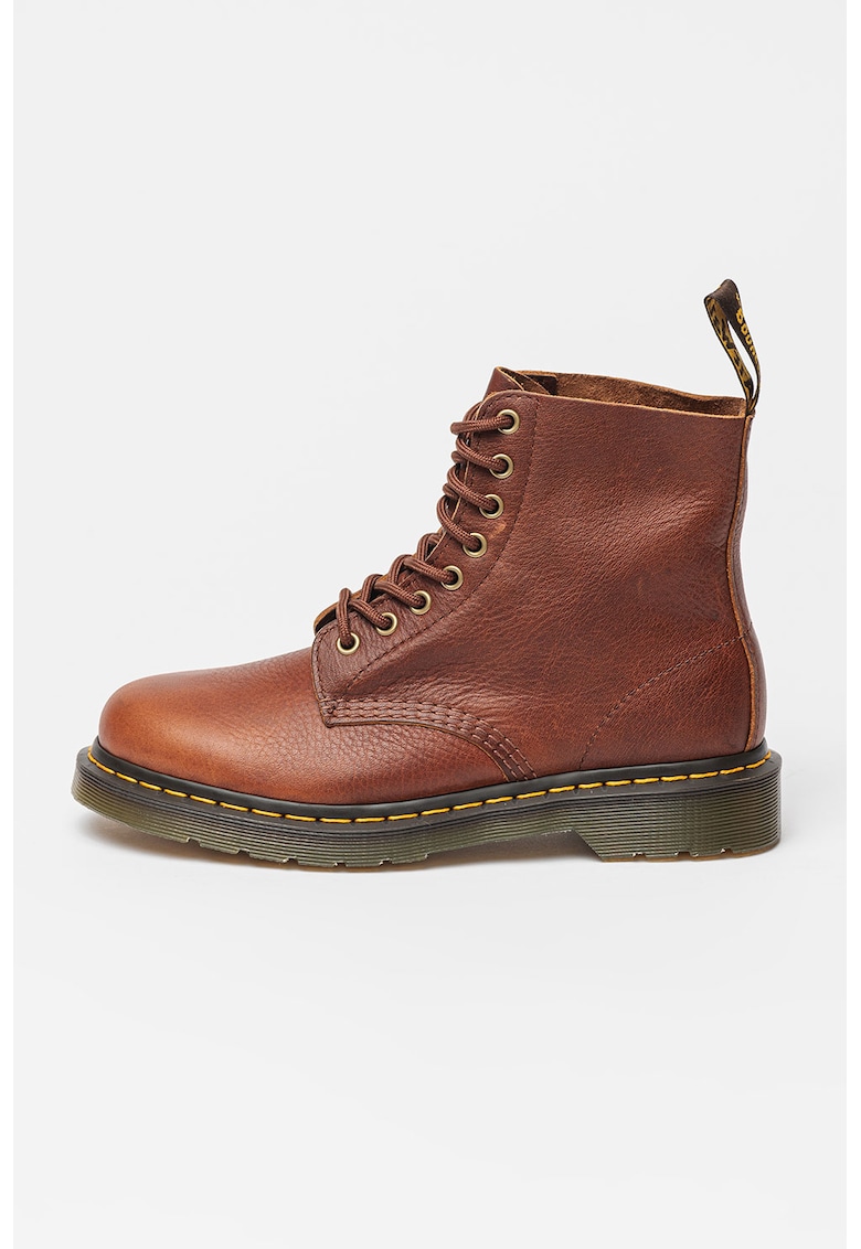 Oferte la Ghete unisex de piele cu sireturi 1460 Pascal - Caramel