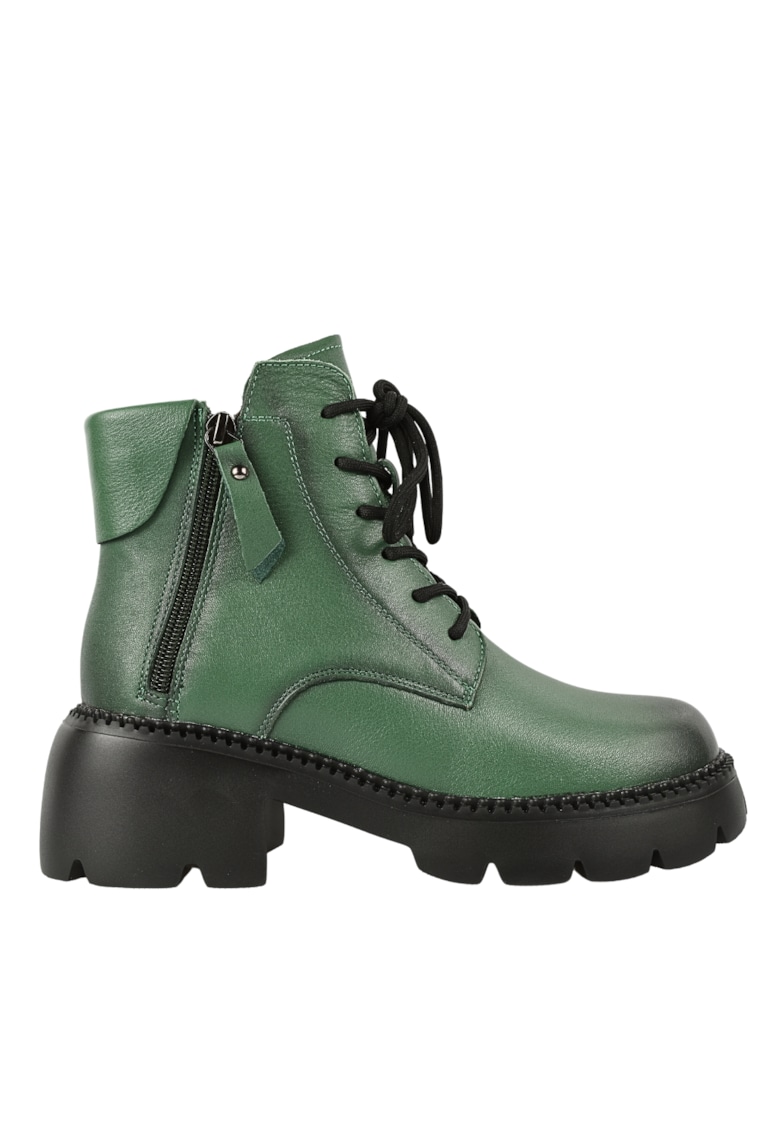 Oferte la Ghete casual - dama -  8099-2 - verde - piele naturala - Verde