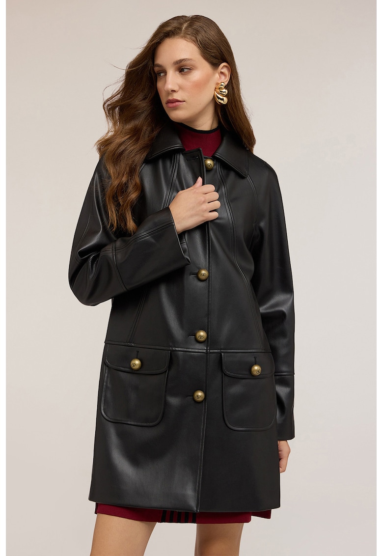 Oferte la Trenci din piele ecologica - Negru