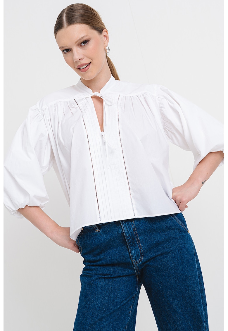 Oferte la Bluza cu maneci bufante Bales - Alb