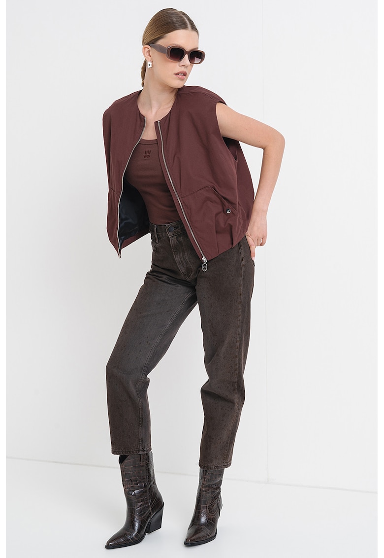 Oferte la Vesta relaxed fit cu fermoar Azelda - Maro