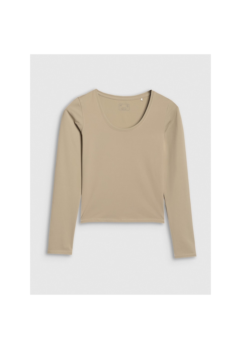 Oferte la Bluza sport dama  slim - elastic - bej - material sintetic