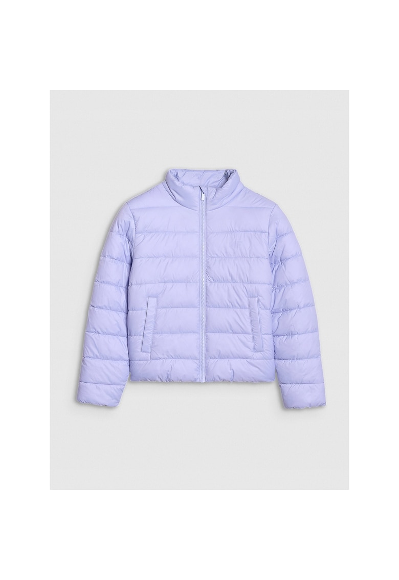 Oferte la Geaca din puf sintetic pentru fete  violet - usoara - cu guler ridicat - poliester