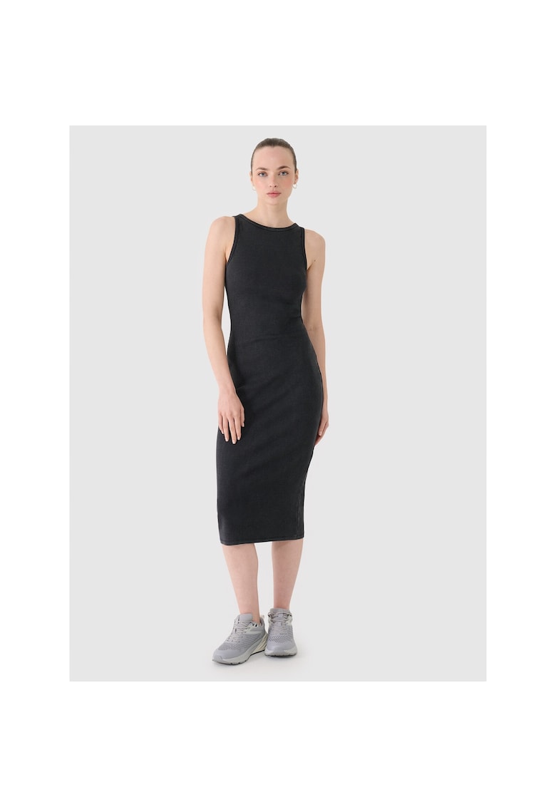 Oferte la Rochie Sport Neagra Femei  Bretele Largi - Slim Fit - Bumbac 95% - Sezon SS25 - Sportstyle