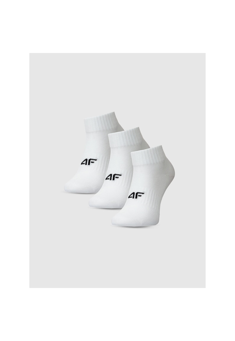 Oferte la Sosete  pentru fete - set de 3 - lungi pana la glezna - bumbac - alb