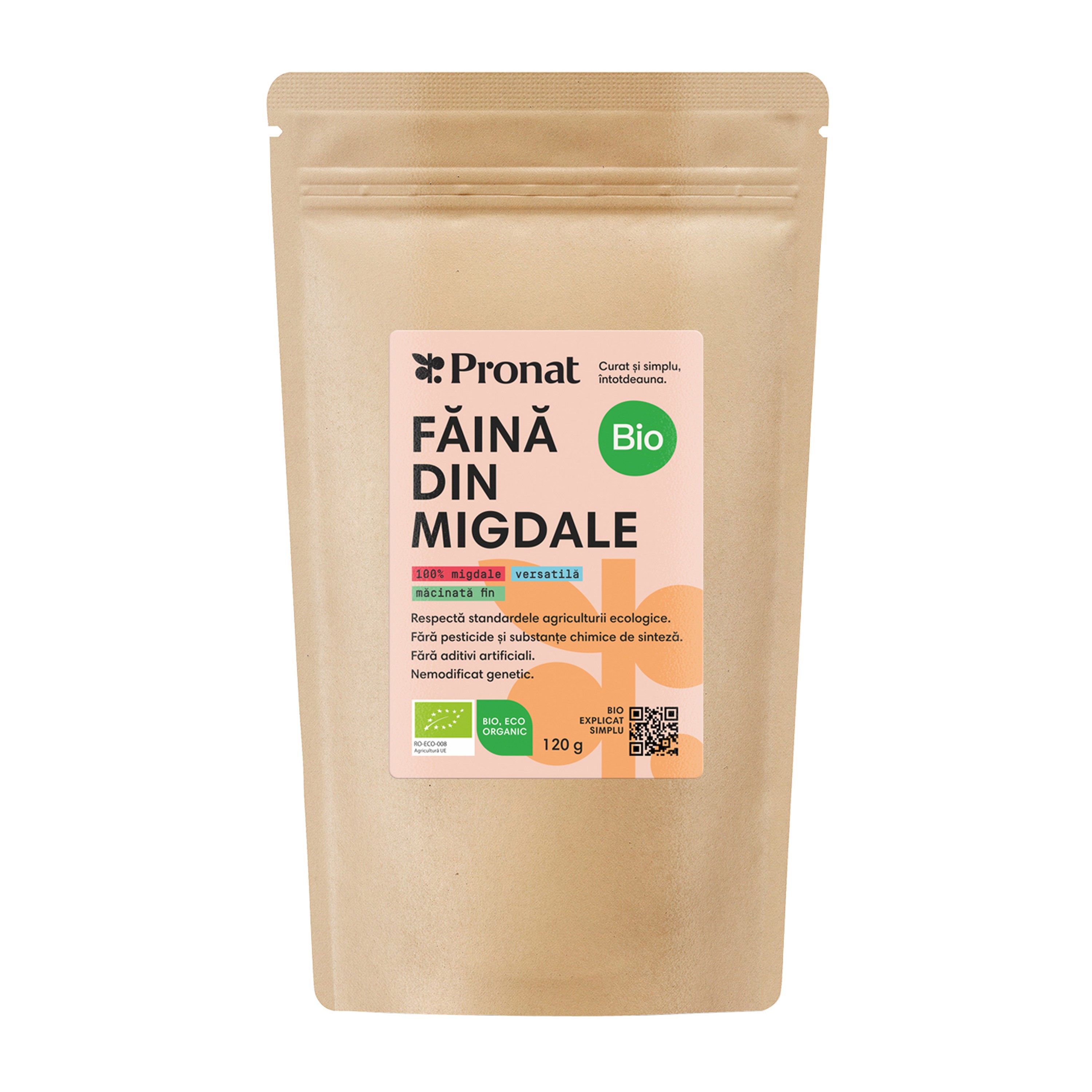 Oferte la Faina bio de migdale, 120g Pronat