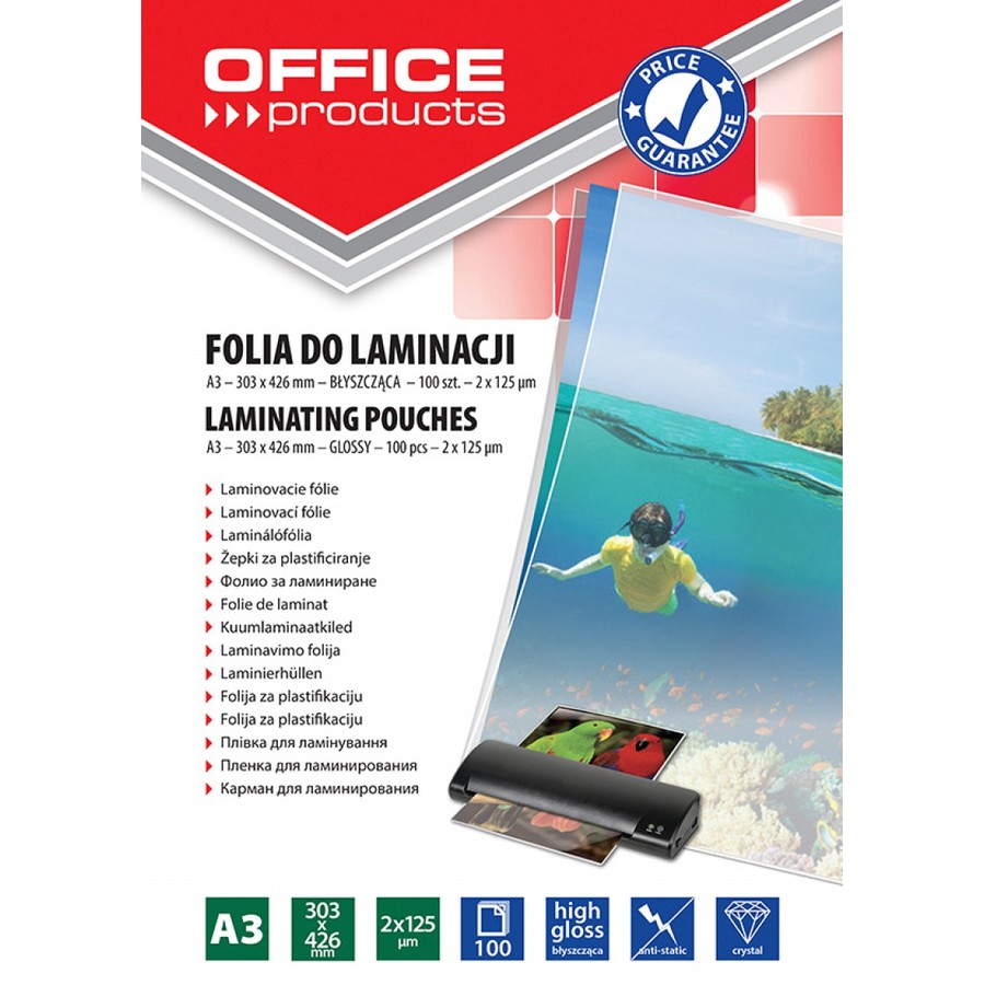 Oferte la Folie de laminat Folie pentru laminare, A3 125 microni 100buc/top Office Products