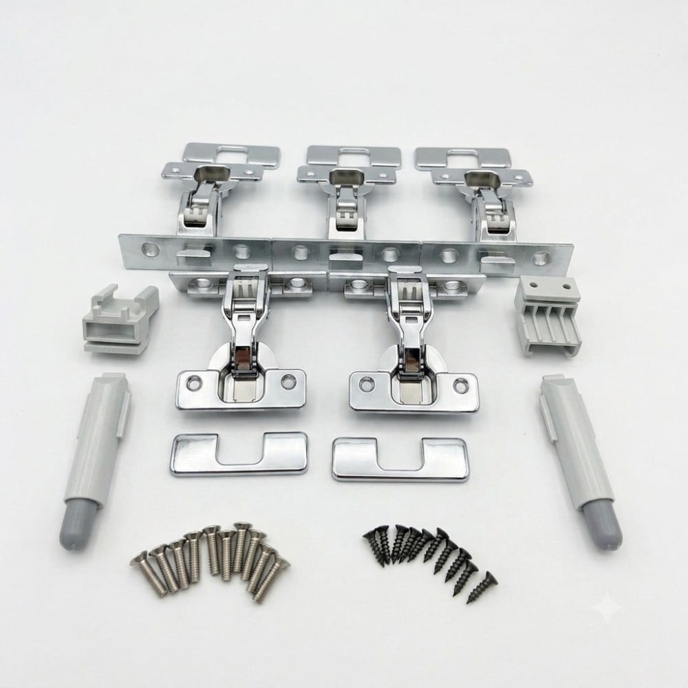 Oferte la Kit amortizoare Smove + 5 balamale de interior Exedra Gravity, nichel