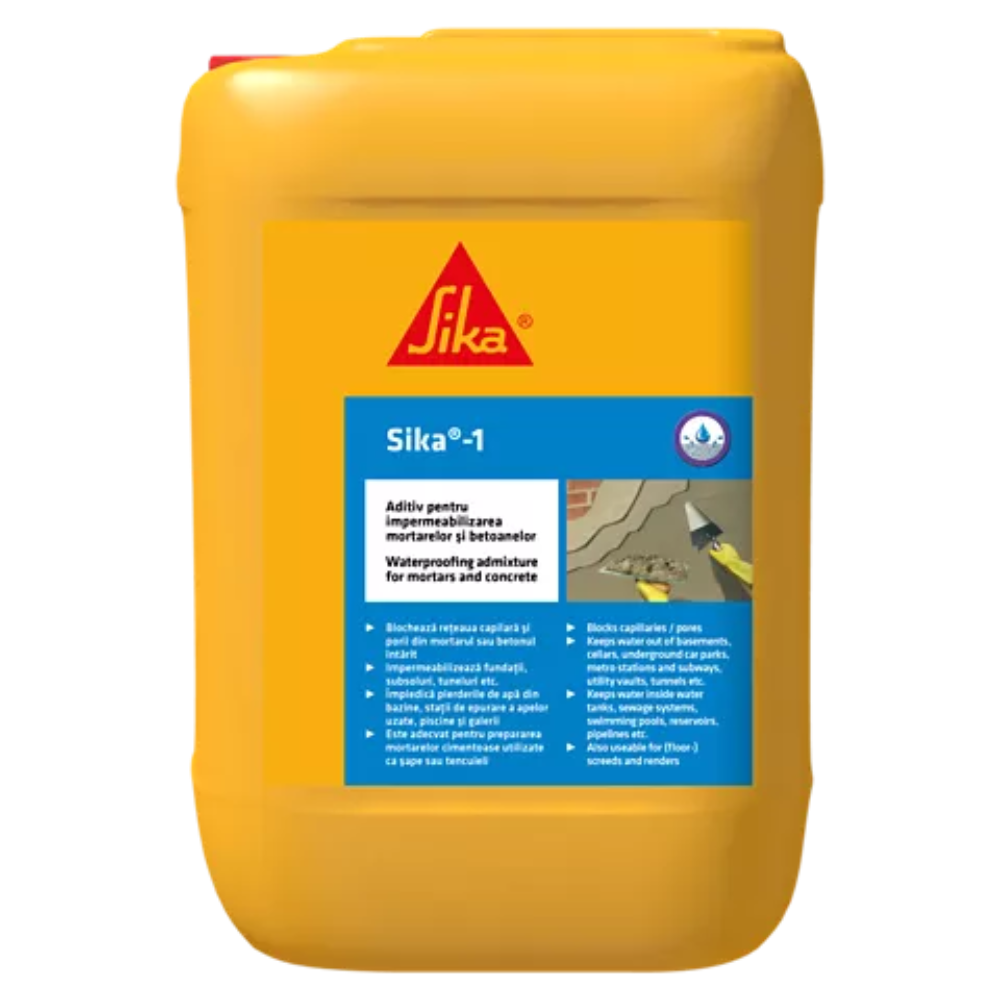 Oferte la Aditiv de impermeabilizare betoane/mortare Sika-1, galben, 5 kg