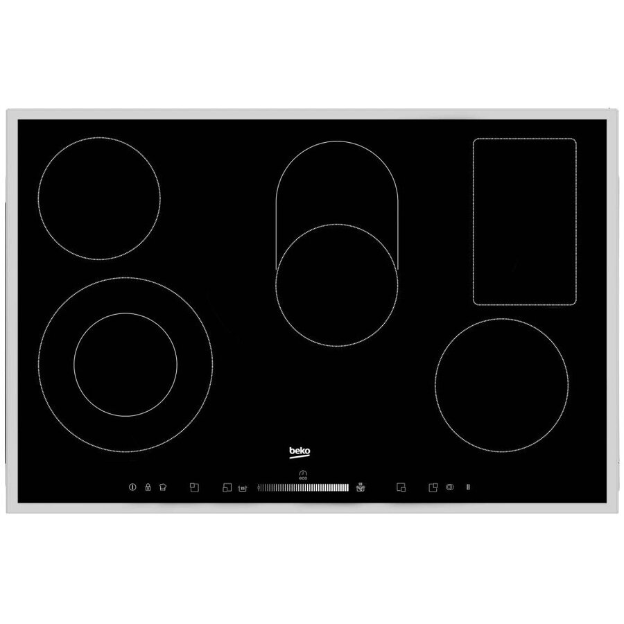 Oferte la Plita incorporabila Beko HIC 85502 TX, 77 cm, 5 zone de gatit, TouchControl, functie Booster