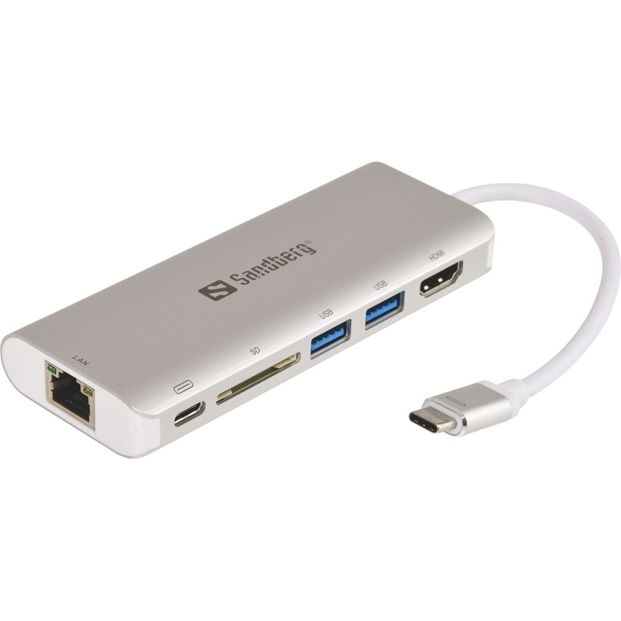 Oferte la Sandberg USB-C Dock HDMI+LAN+SD+USB, 61W