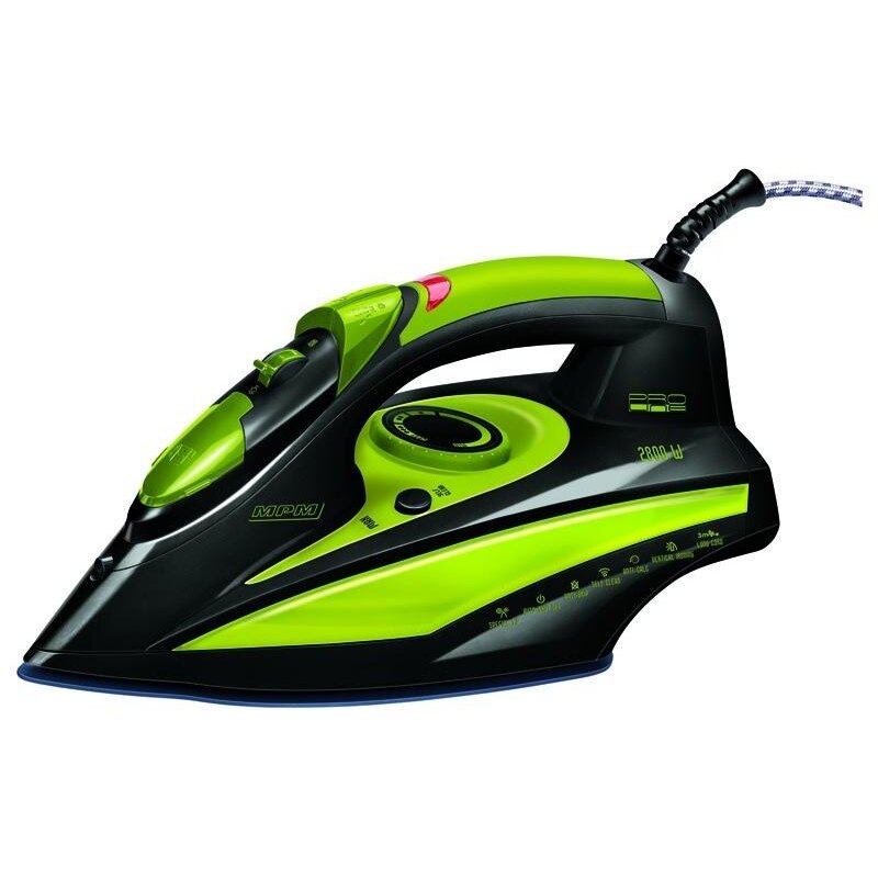 Oferte la MPM Fier de calcat MPM MZE-04, alb/verde Putere: 2800 W Talpa ceramica Jet de abur: 20g/minut