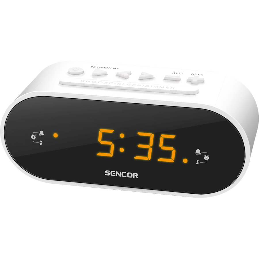 Oferte la Ceas desteptator Sencor SRC 1100 cu radio, alb