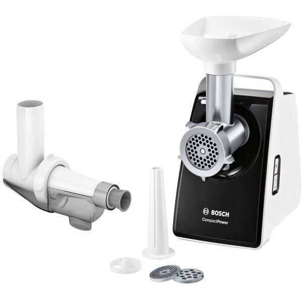 Oferte la Masina de tocat carne Bosch MFW3X15B, 2000 W, 2.5 kg/min, Accesoriu suc rosii, 3site, palnie carnati, negru