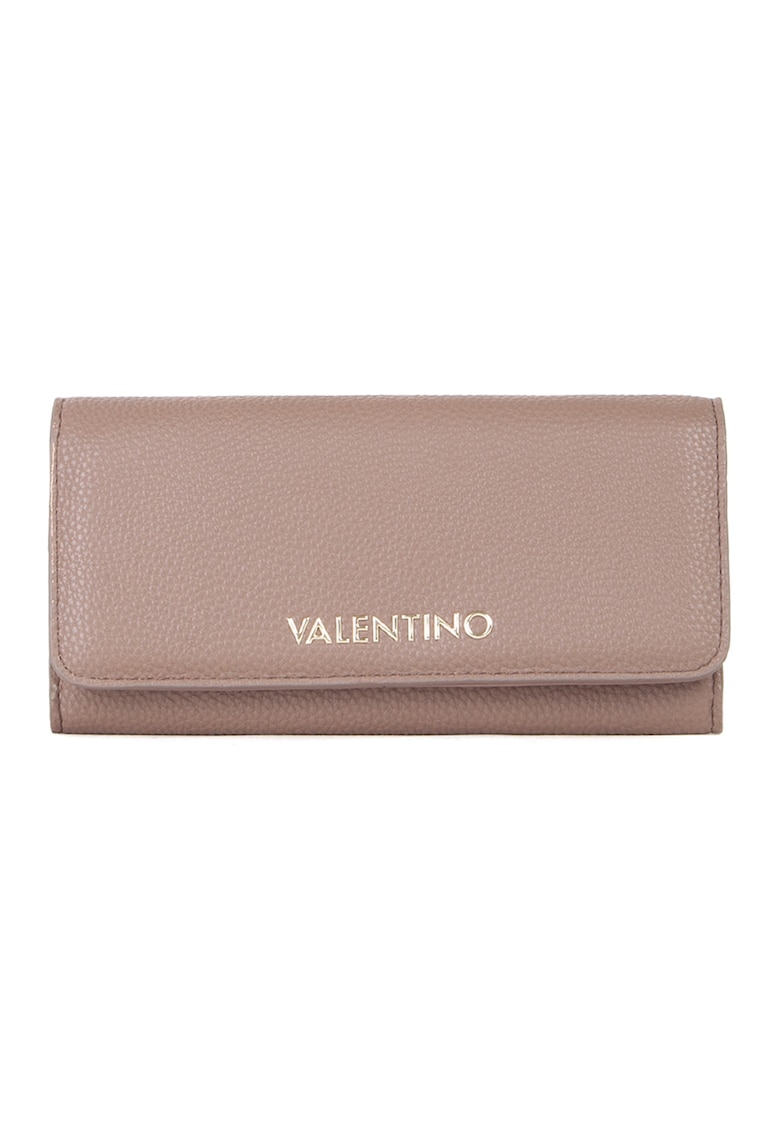 Oferte la Portofel din piele ecologica cu logo metalic Brixton - Maro taupe