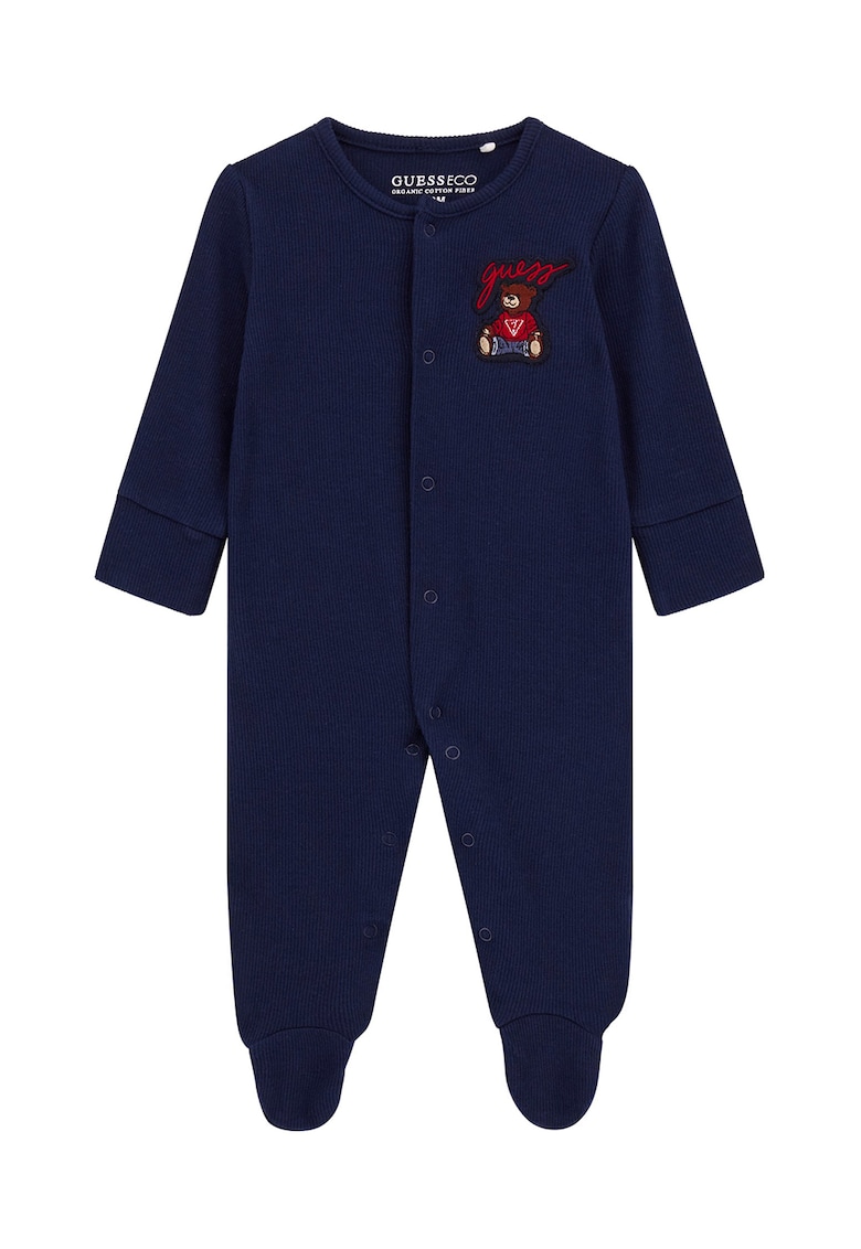 Oferte la Salopeta striata cu logo brodat - Rosu/Bleumarin