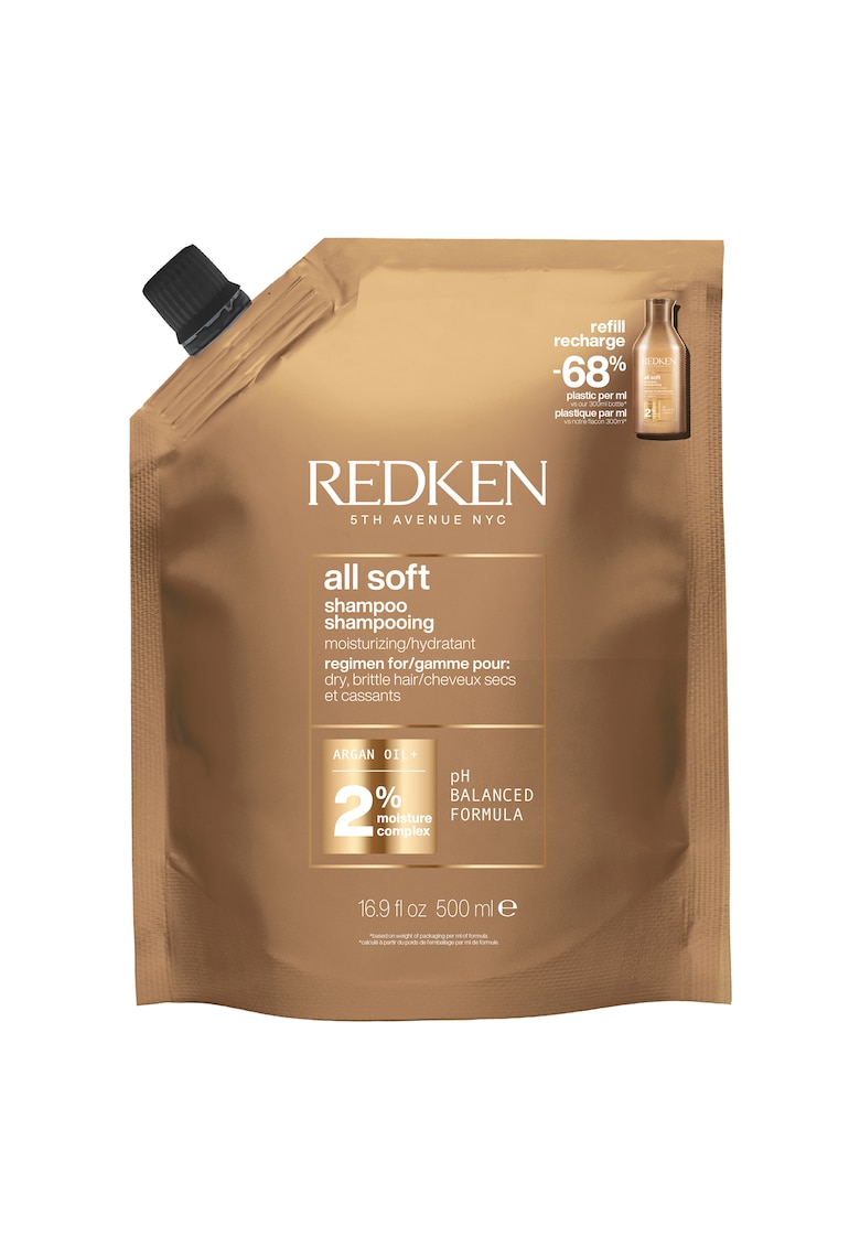 Oferte la Sampon  All Soft pentru parul uscat imbogatit cu ulei de argan si complex hidratant - 500 ml