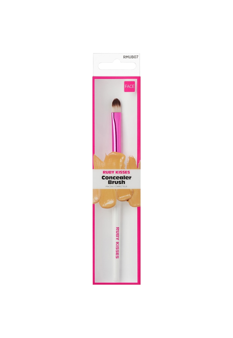 Oferte la Pensula Machiaj  -1 buc - Alb floral/Roz