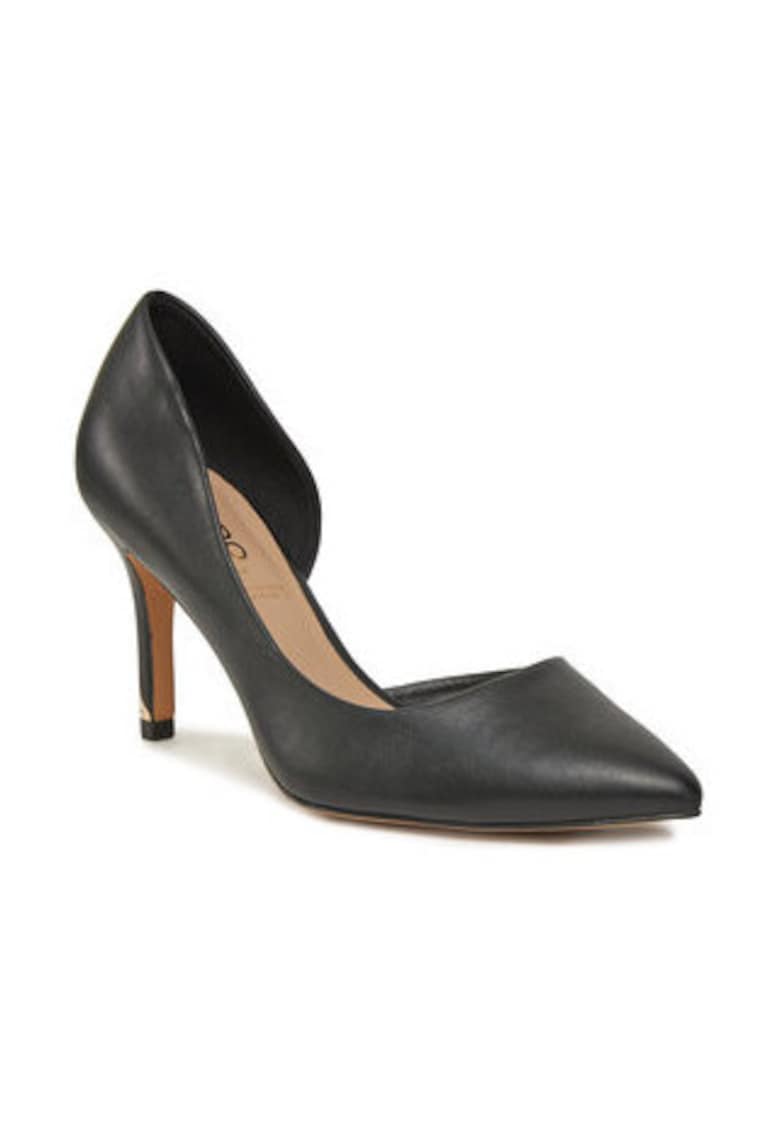 Oferte la Pantofi dama -  toc inalt - piele ecologica - negru -