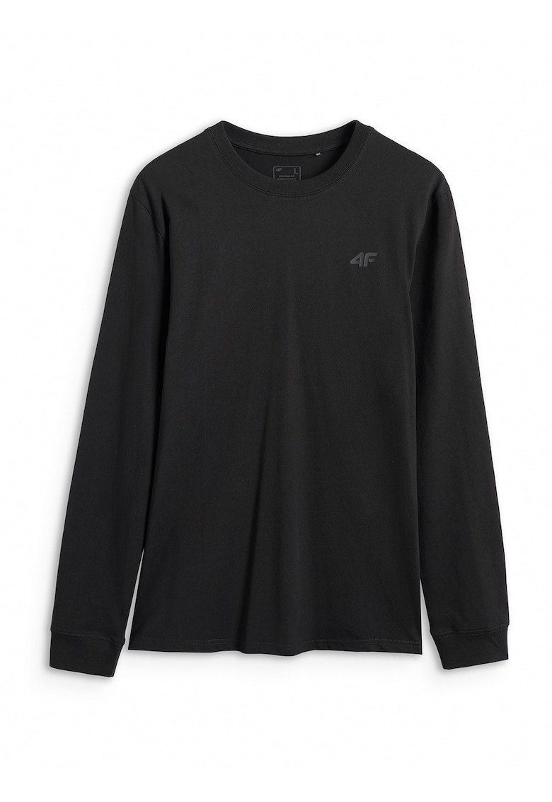 Oferte la Tricou Barbati Longsleeve Negru Intens - 100% Bumbac - Regular Fit - 200 gsm - Sportstyle - Marimi S-XXL -