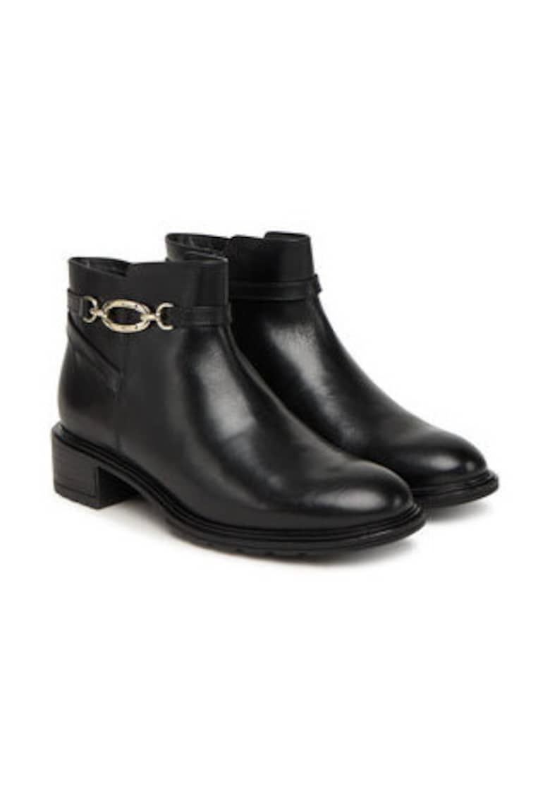 Oferte la Botine dama -  din piele naturala - negru