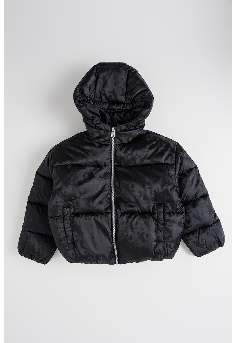 Oferte la Geaca matlasata cu model - Negru