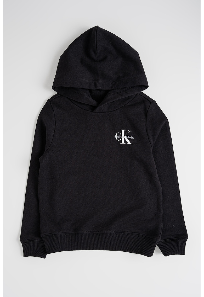 Oferte la Hanorac de bumbac cu imprimeu logo - Negru