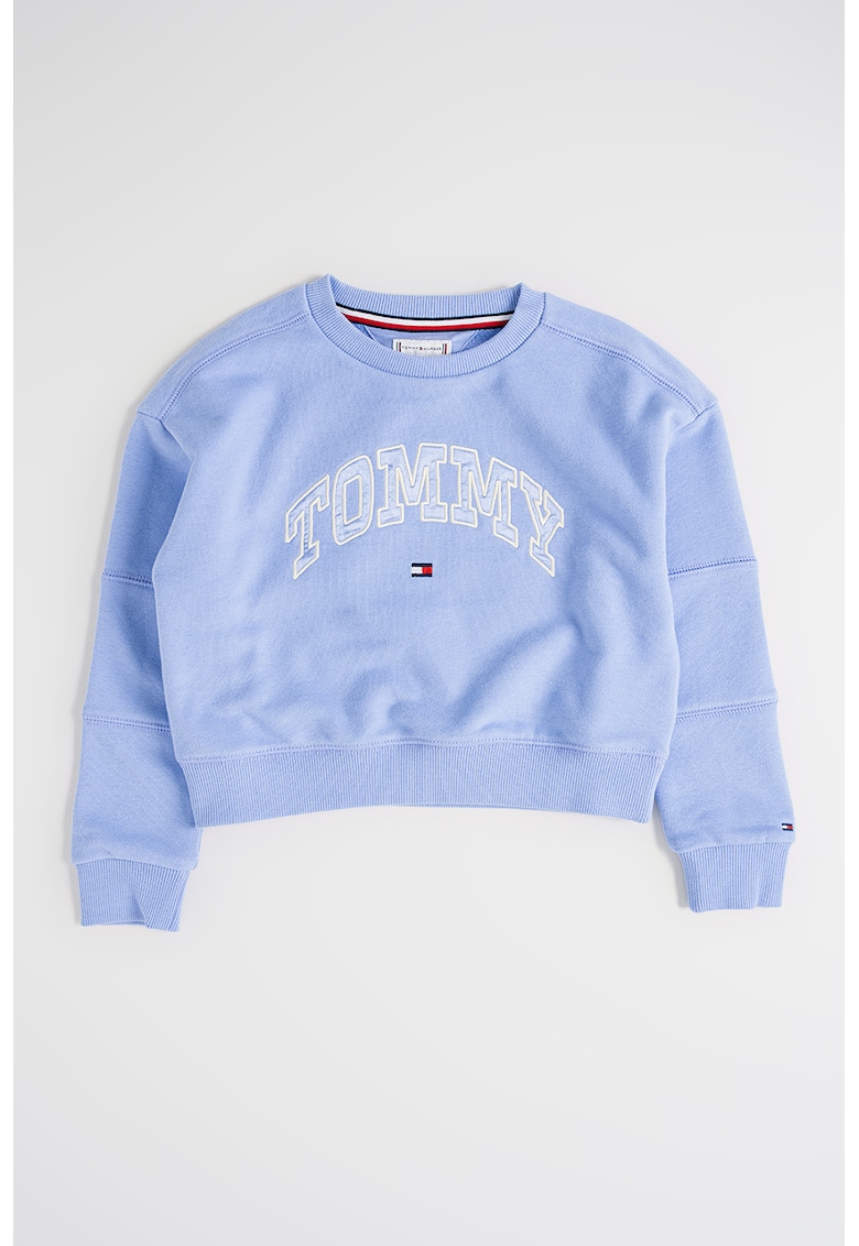 Oferte la Bluza de trening cu logo brodat - Albastru lavanda