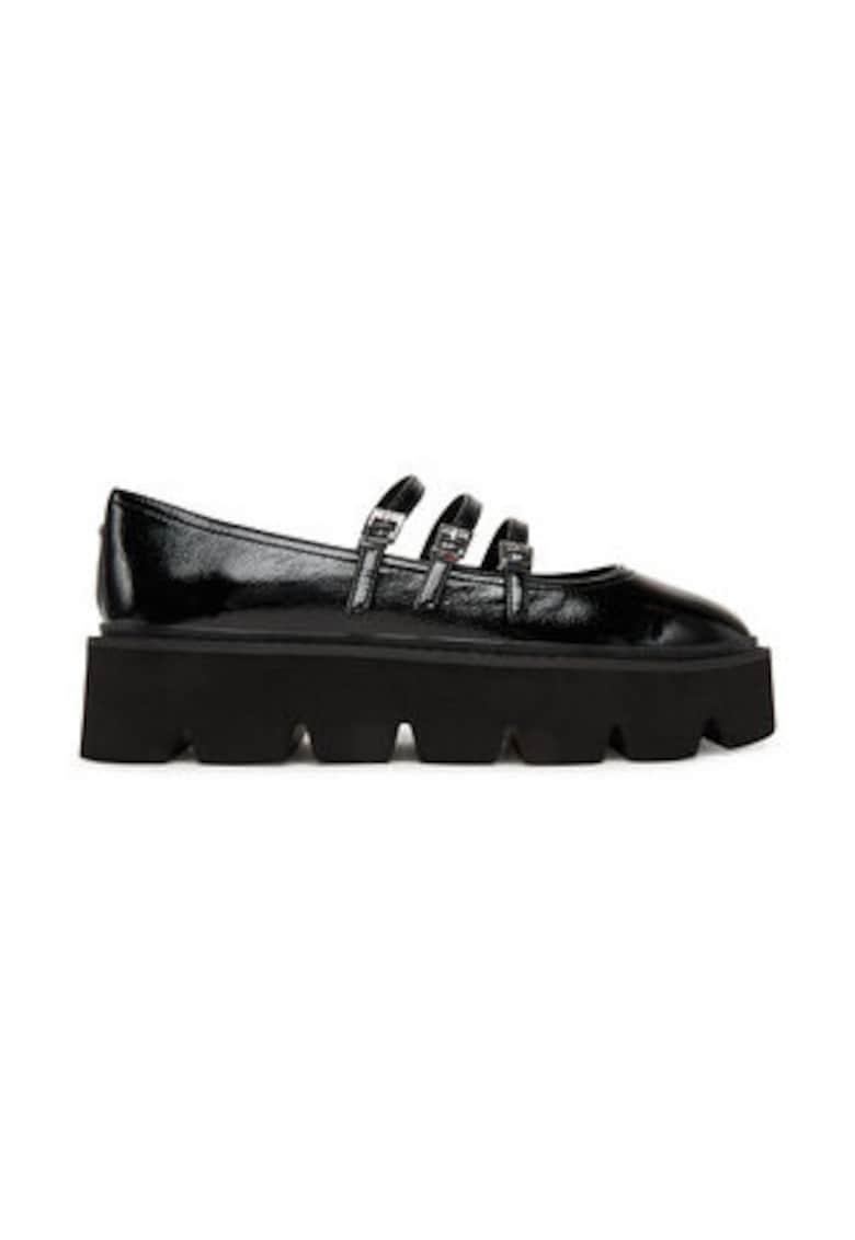 Oferte la Pantofi cu platforma dama  piele ecologica - negru