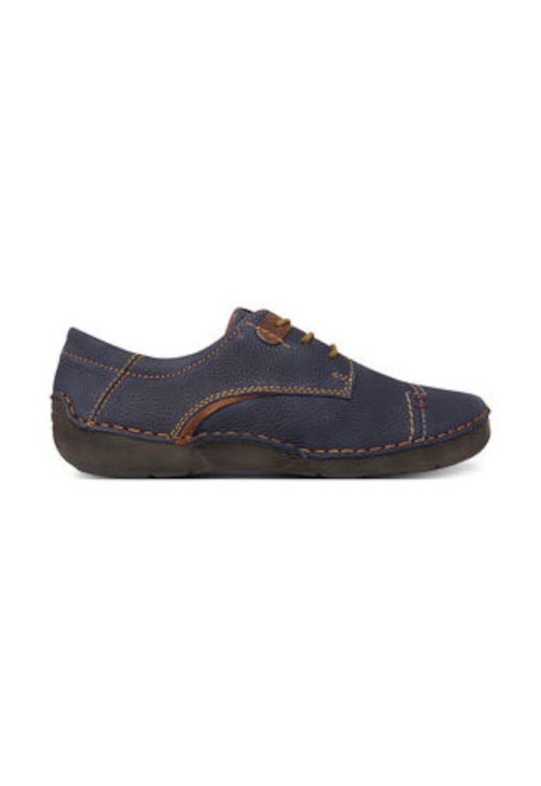 Oferte la Pantofi dama -  piele naturala - albastru/maro