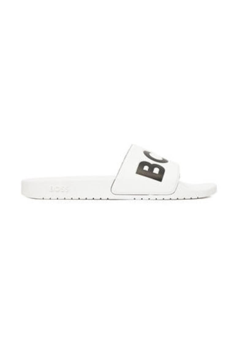 Oferte la Papuci barbatesti -  piele ecologica - alb/negru