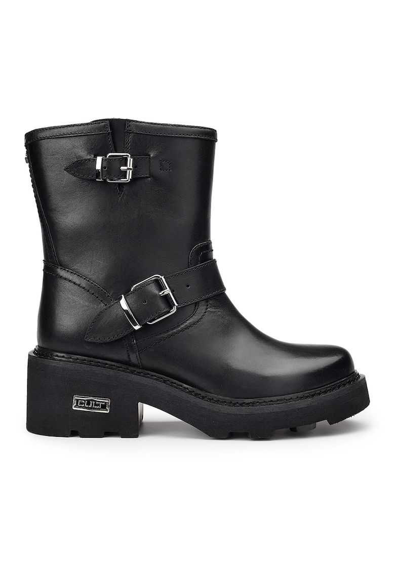 Oferte la Ghete biker de piele Grace 3925 - Negru