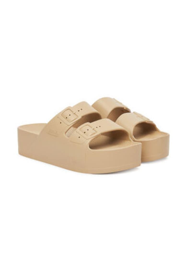 Oferte la Papuci dama -  bej  - plastic