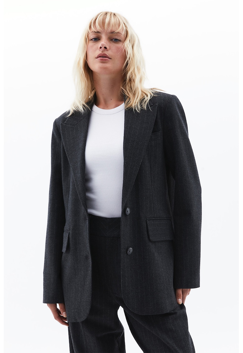 Oferte la Sacou regular fit uni - Gri antracit