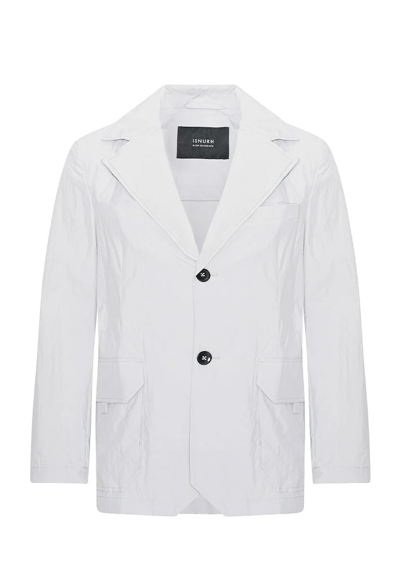 Oferte la Sacou casual cu buzunare aplicate - inchidere prin doi nasturi - Albastru