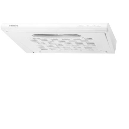 Oferte la Hota decorativa HANSA OSC5111WH, diametru evacuare aer 120mm, tip universal, aspirare/recirculare, 1x28W, filtru grasime acrilic, comanda butoane,  alb