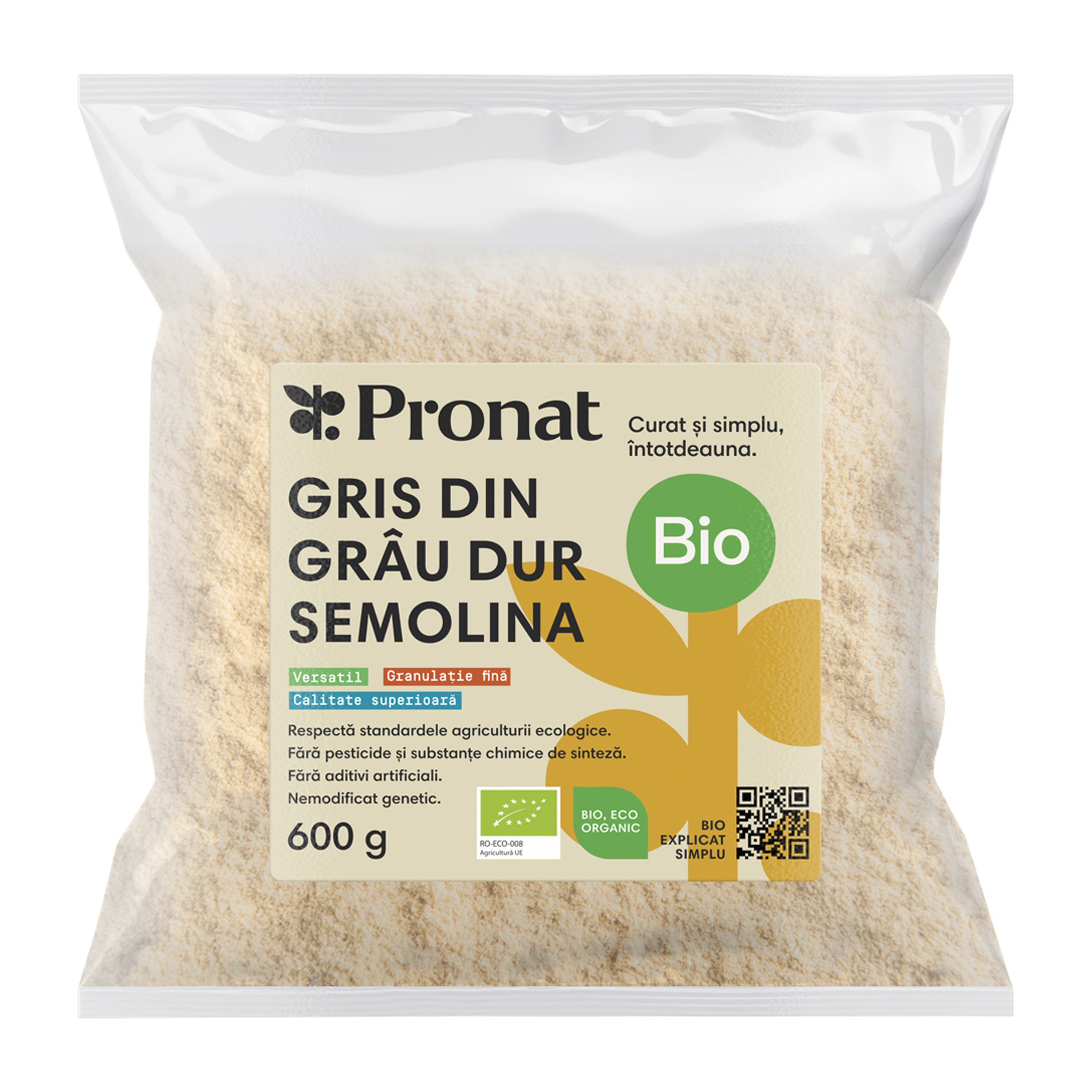 Oferte la Gris bio din grâu dur semolina 600g Pronat