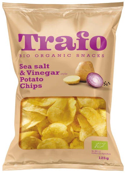 Oferte la Chipsuri bio cu sare de mare si otet, 125g Trafo