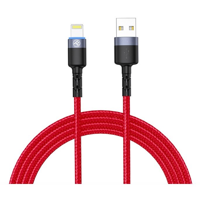 Oferte la Cablu de date Lightning cu LED 3A nailon 1.2m Rosu