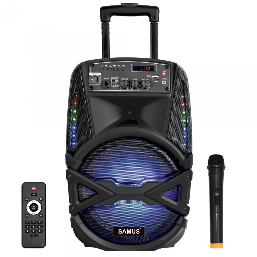 Oferte la Boxa Portabila KARAOKE 8 40W Led Bluetooth Microfon Negru