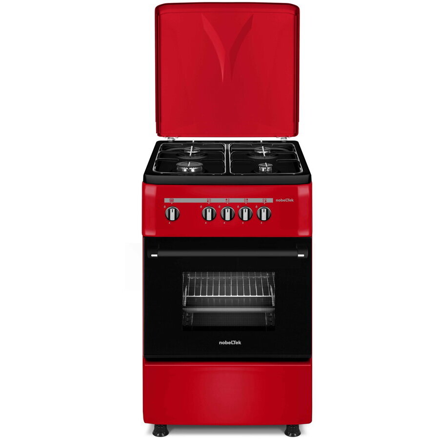 Oferte la Aragaz 50x54cm Plita Gaz Cuptor Gaz Siguranta Plita Cuptor Echipat Duze GPL Duze GN Schimb Capac Tabla Rosu