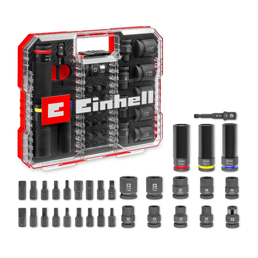 Oferte la car impact socket and bit set in XL CASE, 32 pieces