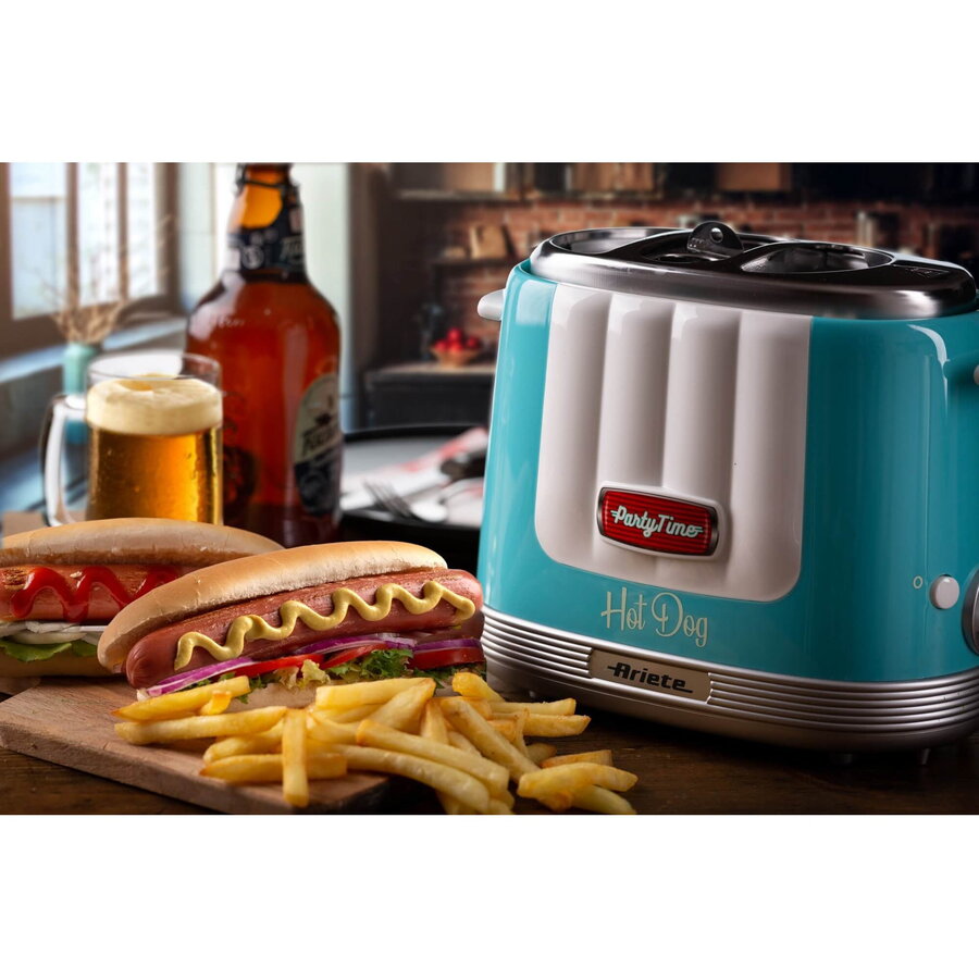 Oferte la Hot Dog Maker Party Time (light blue/silver, 650 watts, 50's style)