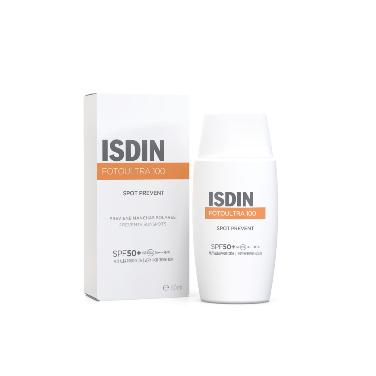 Oferte la Fluid de protectie solara pentru fata cu SPF 50+ Isdin Spot Prevent Fusion Fluid, 50 ml