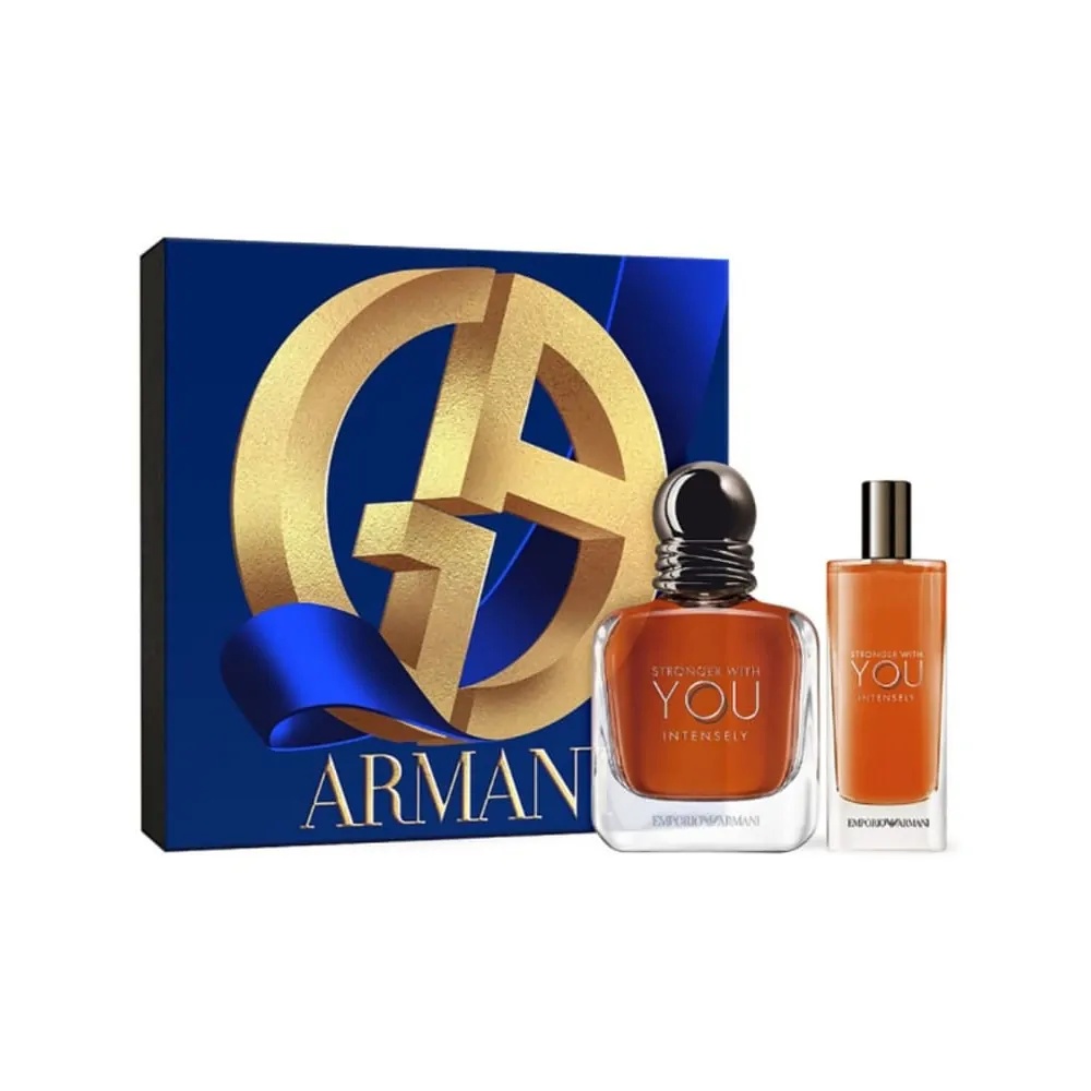 Oferte la Giorgio Armani Stronger With You Intensely, Apa de Parfum, Barbati, 100 ml + 15 ml